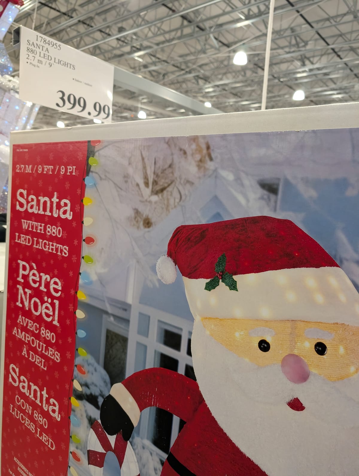 Christmas decorations at Costco