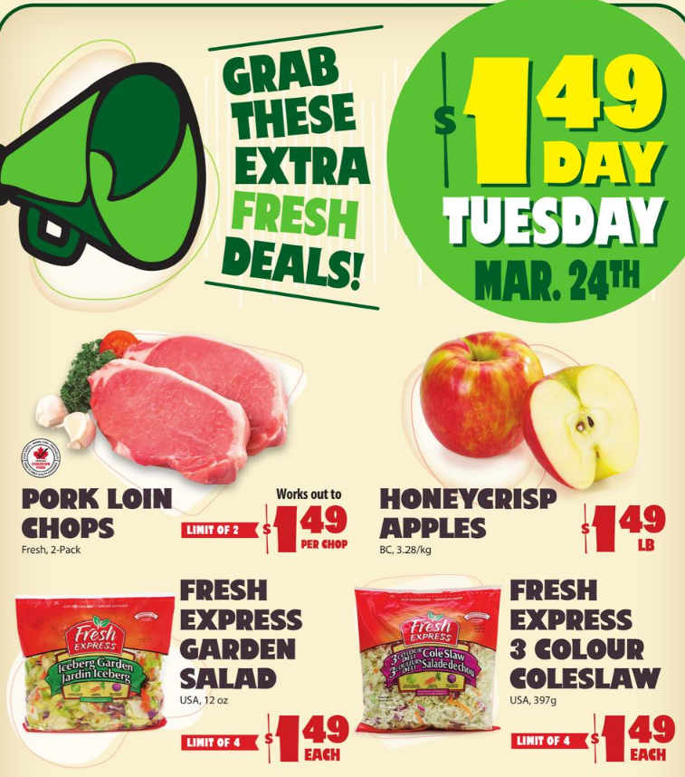 Save on Foods $1.49 day