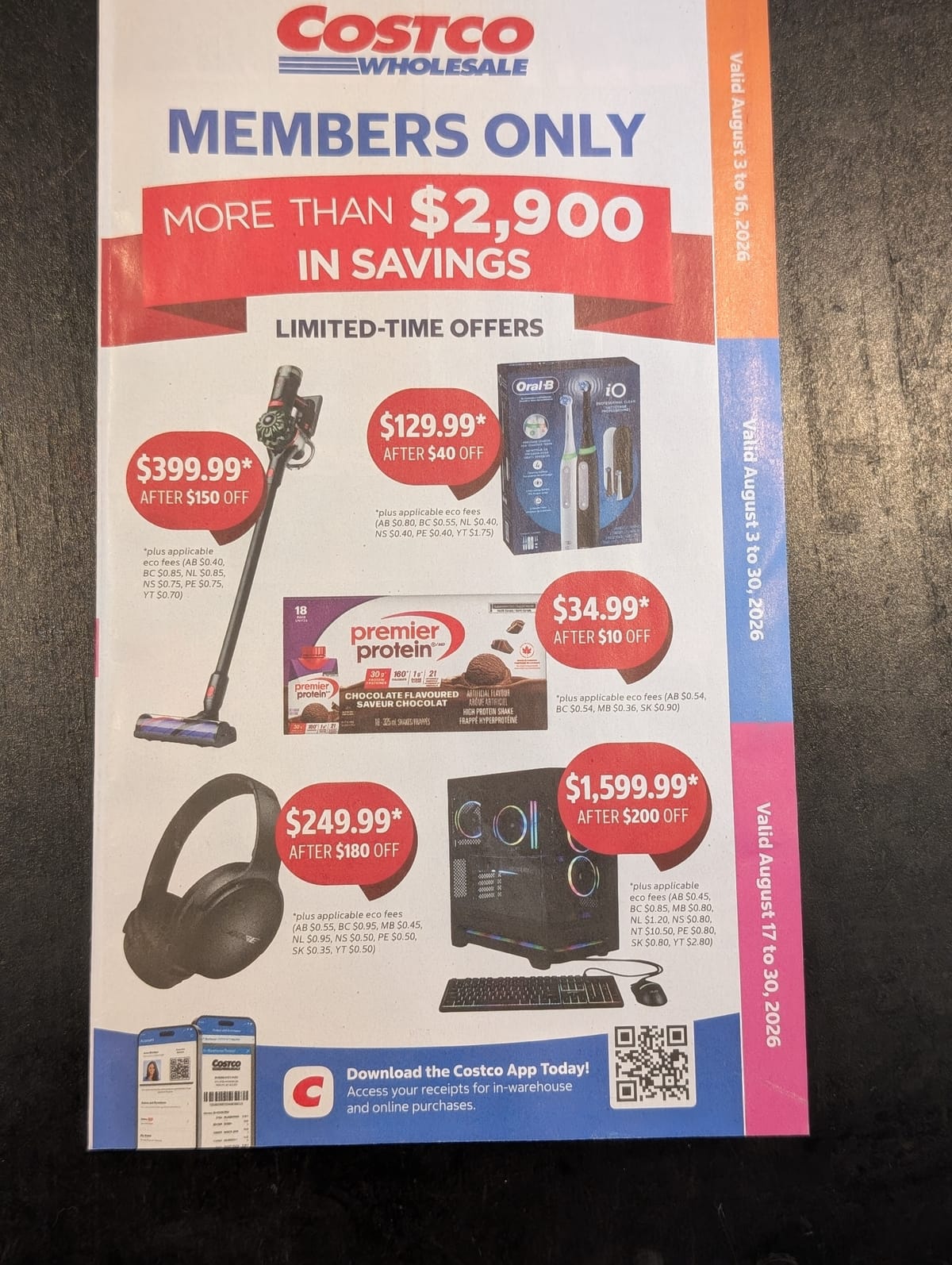 Upcoming advertised sales at Costco