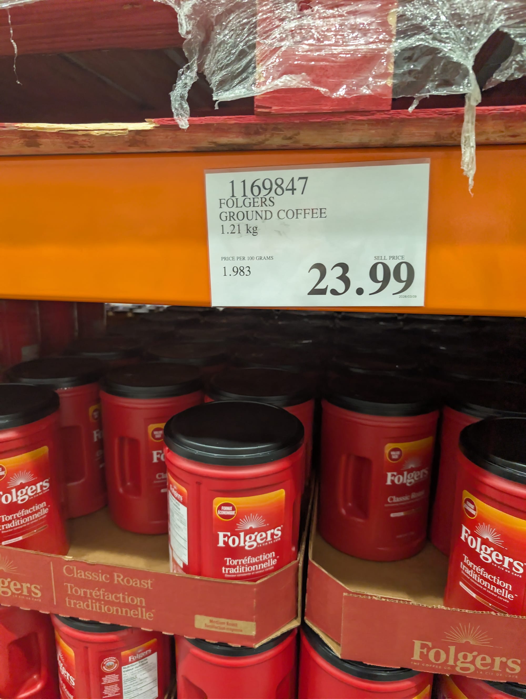 Coffee prices at Costco