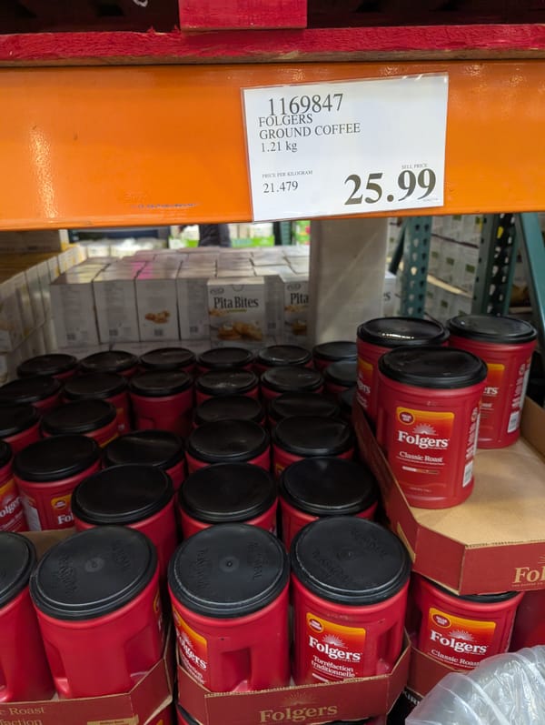 Coffee prices at Costco today