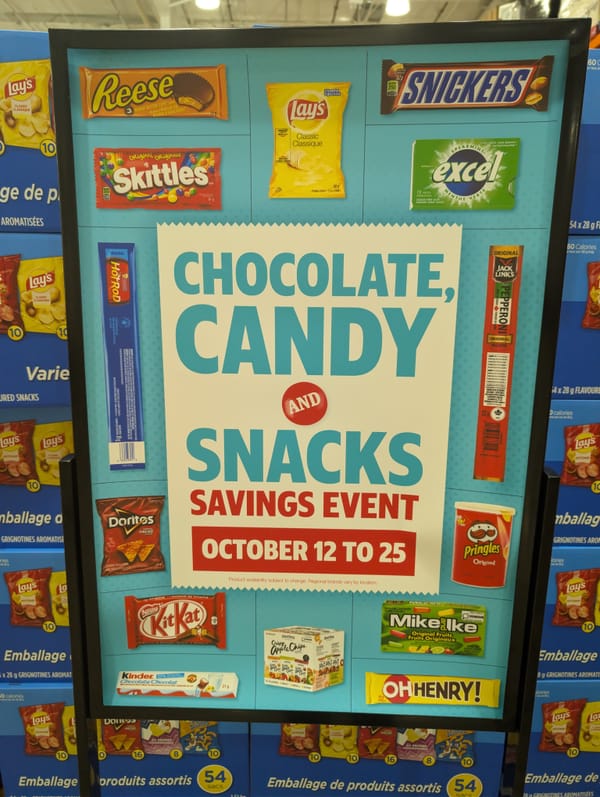 Costco Business Centre candy, chocolate and snacks event