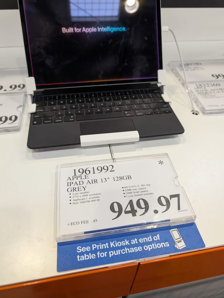 Bonus markdowns in electronics at Costco