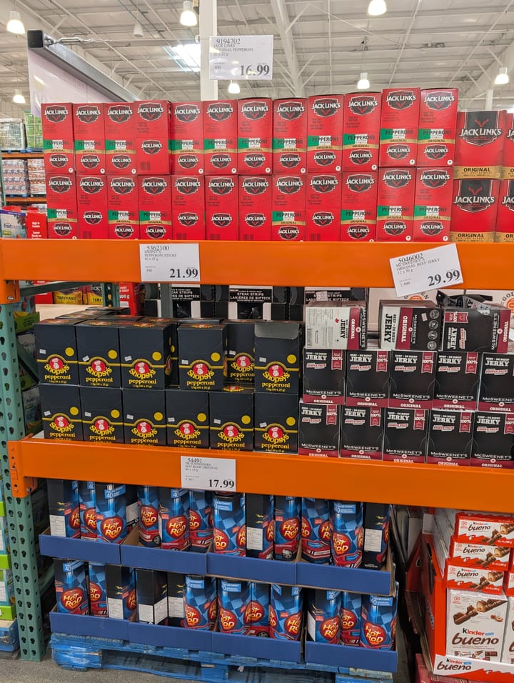 Costco St. James candy aisle