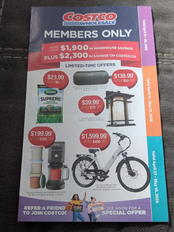 Upcoming sales at Costco