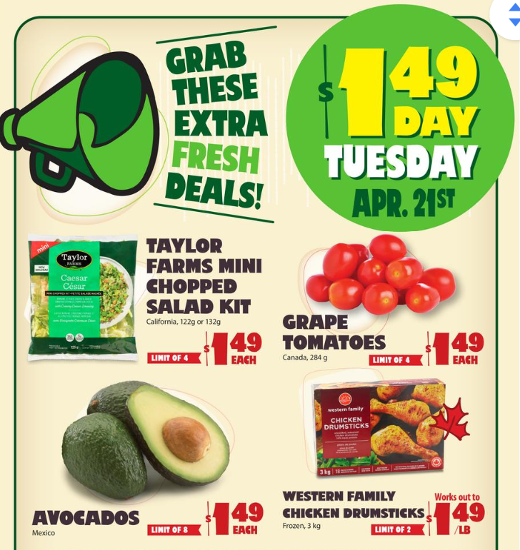 $1.49 Day at Save On Foods