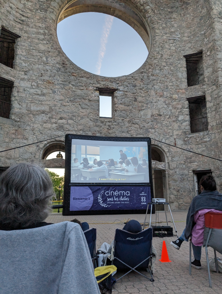 Cinema under the stars - free outdoor movies at the St. Boniface Cathedrale