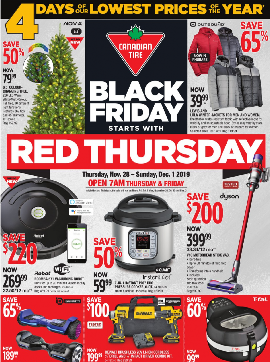 Canadian Tire red Thursday and Black Friday flyer! Save Money in Winnipeg