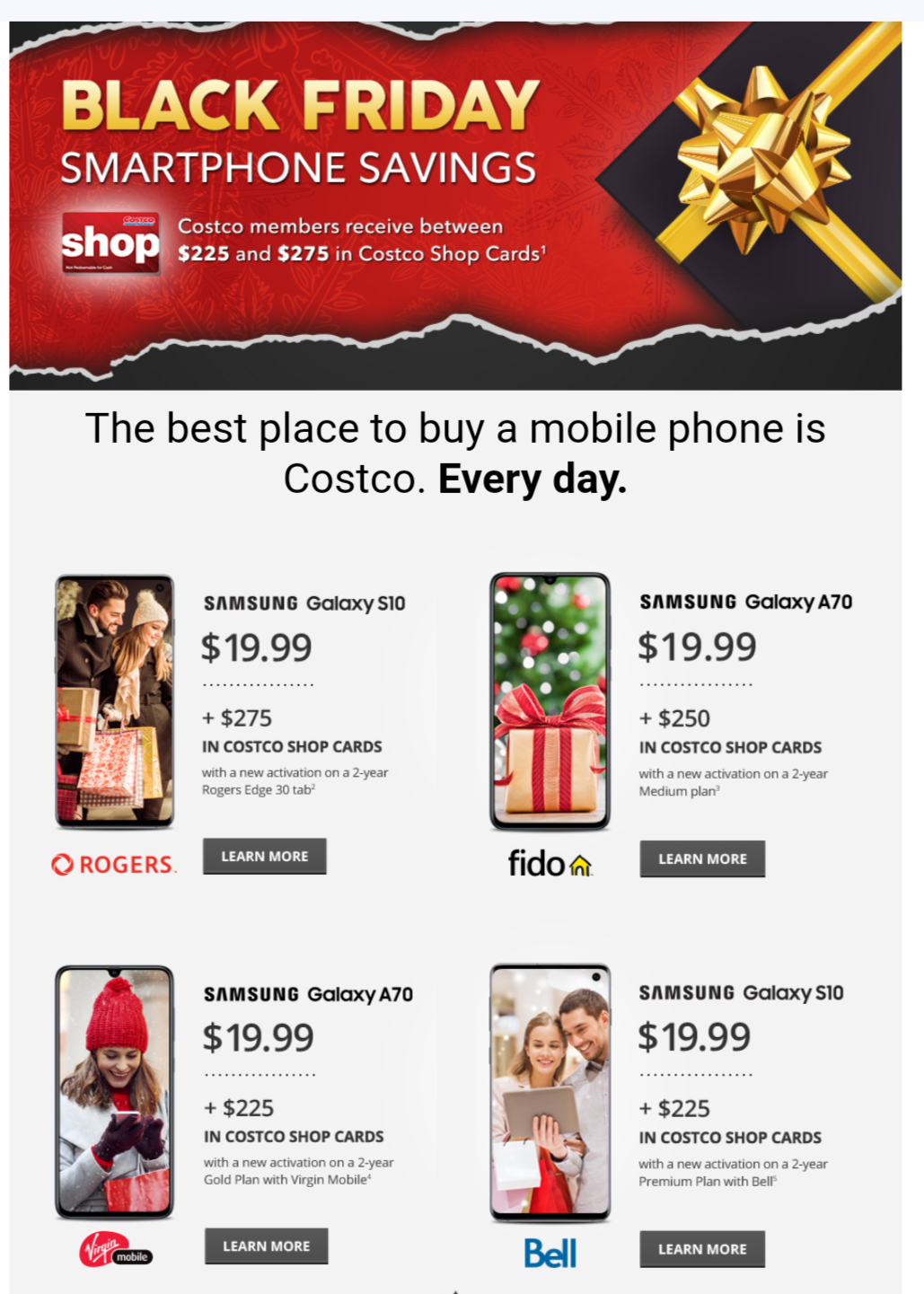 Costco Black Friday smartphone savings Save Money in Winnipeg