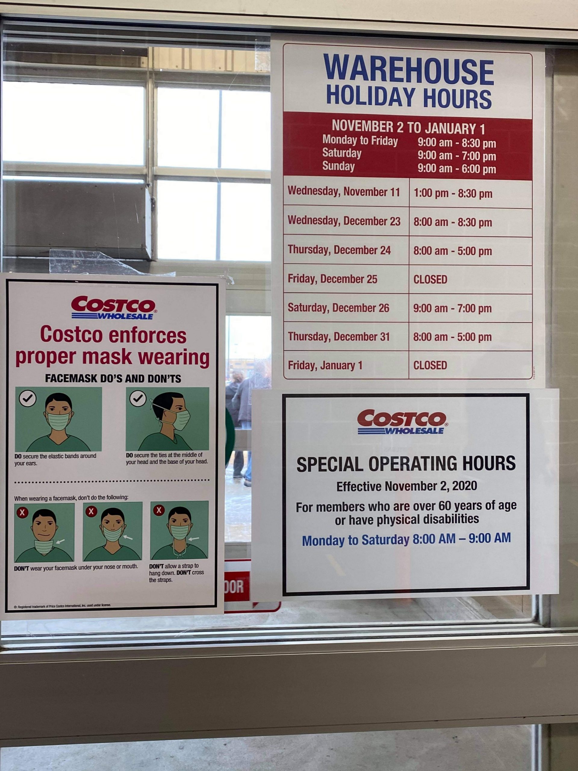 Costco senior hours are back!! And holiday hours too! Save Money in