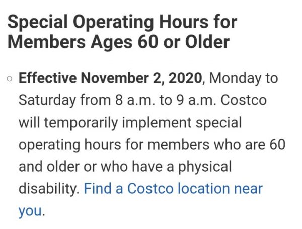 what are costco hours for seniors in winnipeg