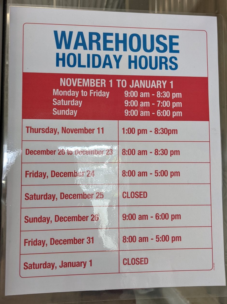 Costco Holiday hours Save Money in Winnipeg