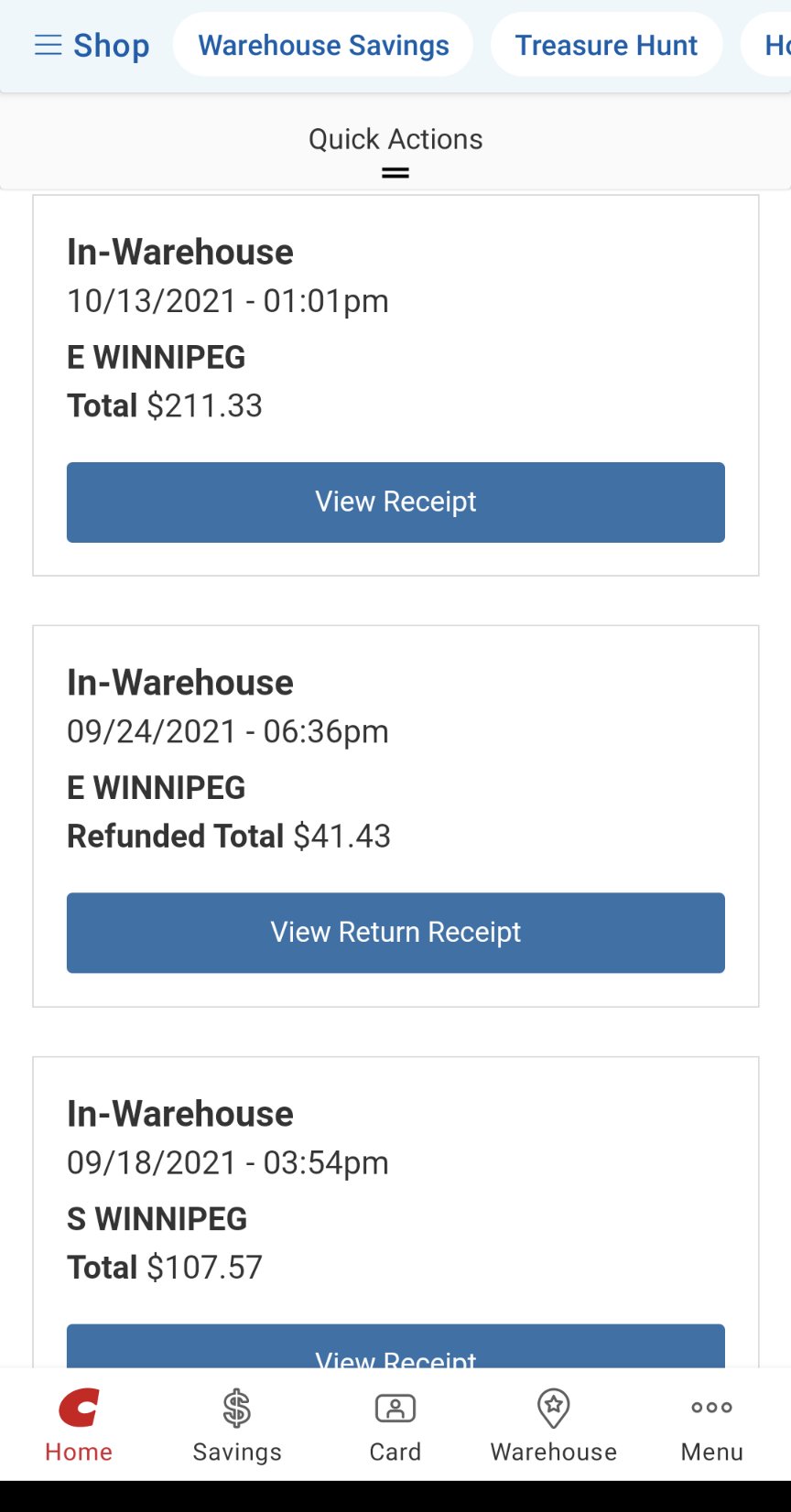 Costco in-warehouse receipts are now downloadable online