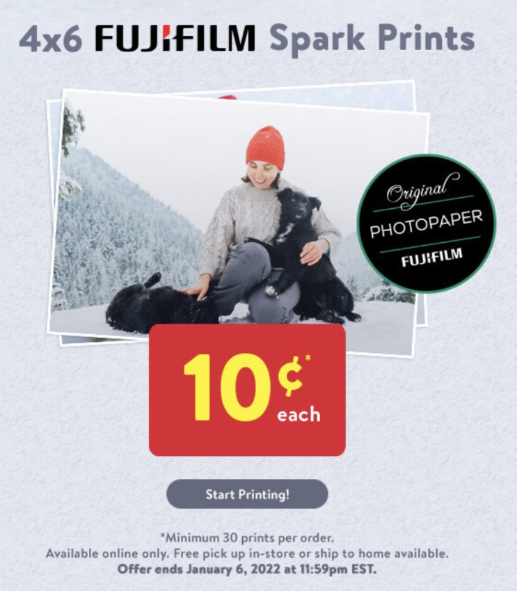 Walmart photo centre 10 cent prints Save Money in Winnipeg