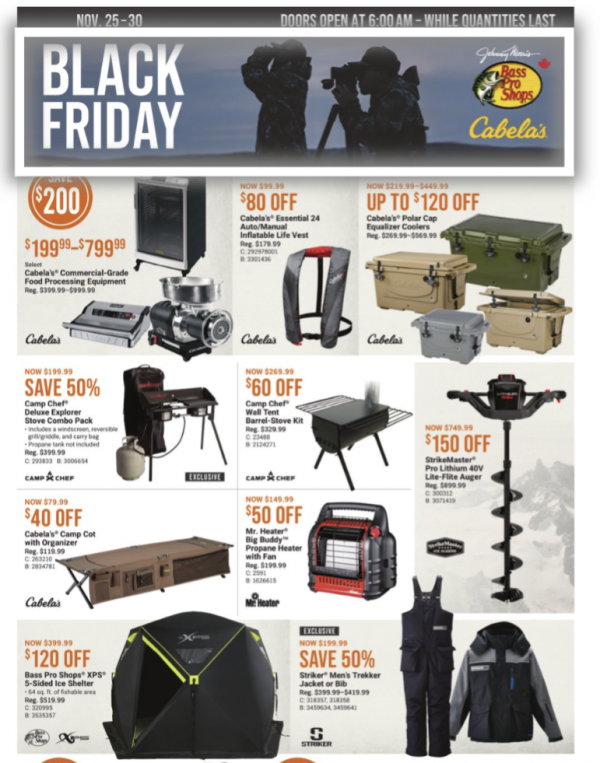 Cabela's Black Friday flyer Save Money in Winnipeg