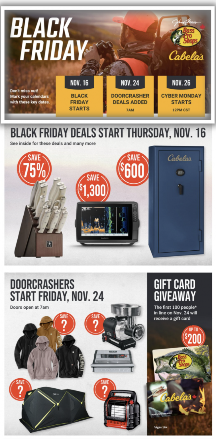 Cabela's black Friday and more flyer Save Money in Winnipeg